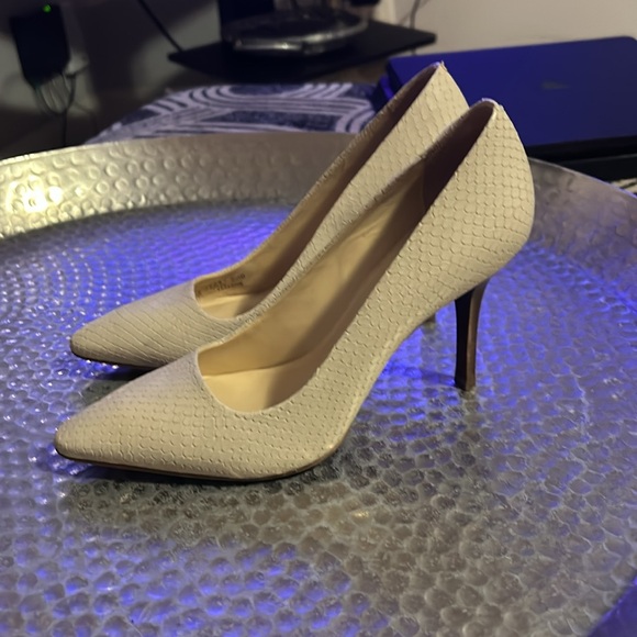 Cole Haan white snakeskin pumps - Picture 2 of 5